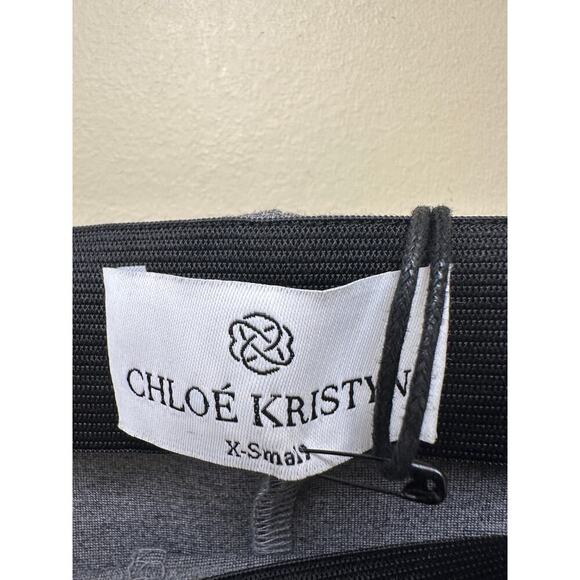 NWT Chloe Kristyn Size XS Gray Stephanie Ankle Cut Stretch Legging Comfy Pants - Picture 3 of 12